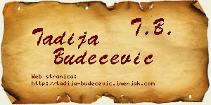 Tadija Budečević vizit kartica
